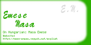 emese masa business card